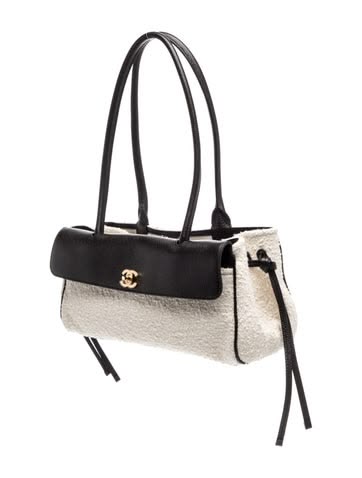 Chanel 26S  Black/Ecru Tweed Leather