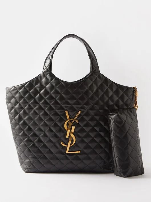 Ysl Saint Laurent “Icare large monogrammed quilted tote”